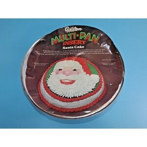 Vintage 1977 Wilton Santa Claus Cake Pan Multi Pan insert.  Christmas Cakes!